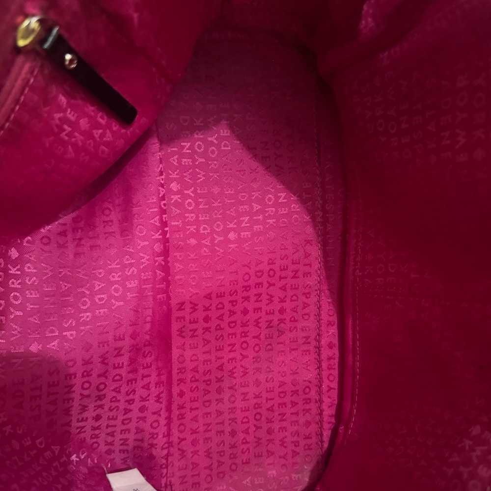 Kate Spade Wellesley Alessa Patent Leather Two Way Striped Satchel Bag. - Picture 10 of 12